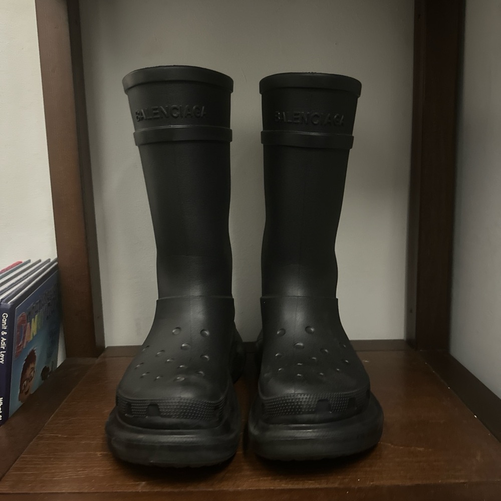 Balenciaga Matte Black Rain Boots